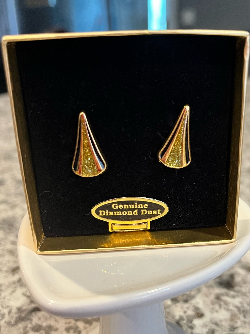 Vintage Van Doran Genuine Diamond Dust Clip-On Earrings